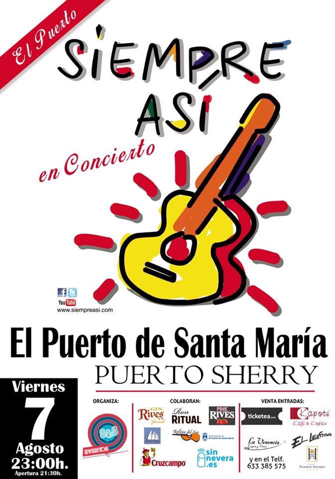 El viernes 7 en El Puerto de Santa Maria... !!!

 #SiempreAsi