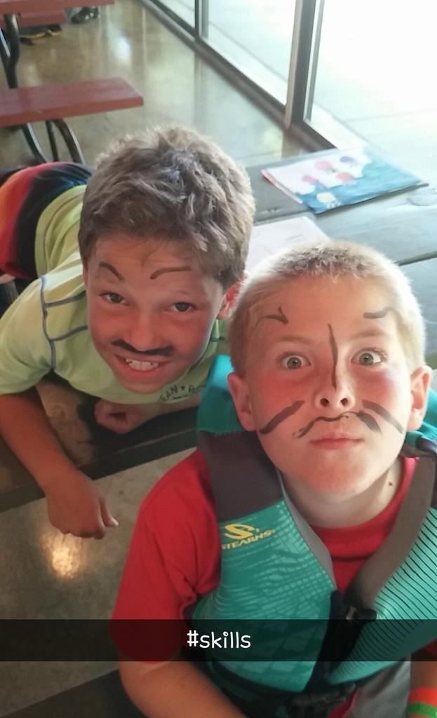 Campers got ahold of the markers and decided to have some fun... #imoustacheyouaquestion #powerbrows