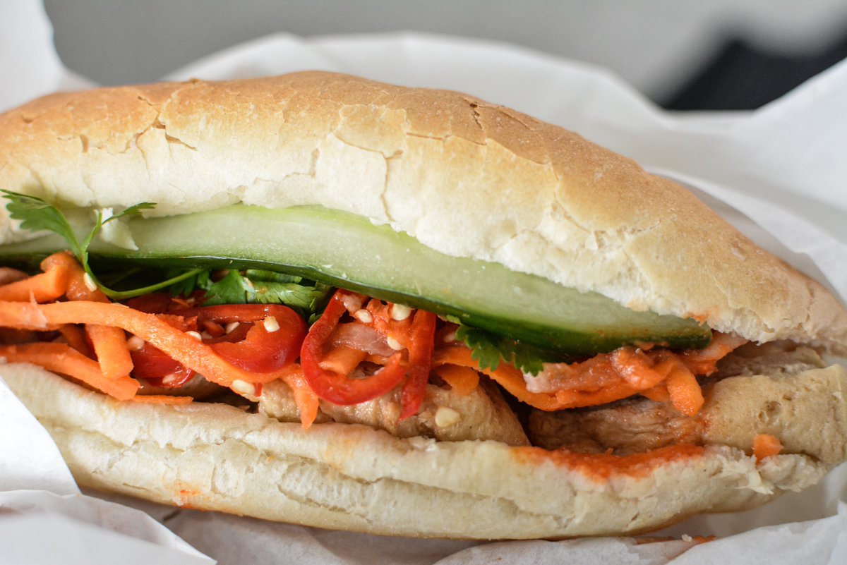 BanhMiLife's tweet photo. Lunch @CityCaphe.You won't regret it. Part of my banh mi in London tour http://t.co/3Y3Rao44H0 #banhmi http://t.co/YEFaEUFV3l