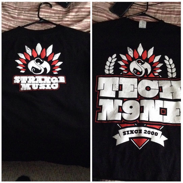 StrangeMusicInc's tweet photo. Who's seen the new @TechN9ne exclusive t-shirt at @HotTopic? http://t.co/K7MGkLD7VP