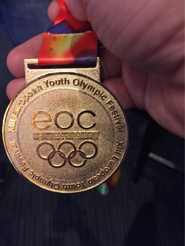 EmeraldAC's tweet photo. Wellcome home party tonight for Jamie Mitchell &amp; @ciara_nev100 after their #EYOF2015 heroics #homecoming http://t.co/8E53PiGvfx