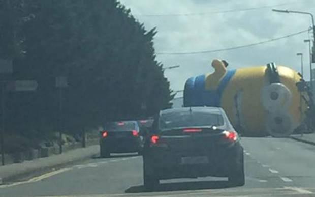 domangil's tweet photo. Great example of #guerrilla #marketing ? #minion 
http://t.co/T325bda5aA http://t.co/0MJzmxjWPH