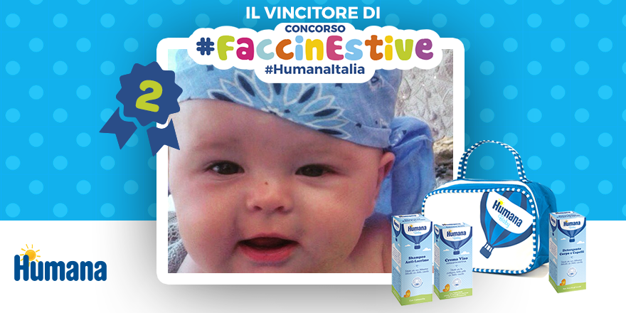 Humana_IT's tweet photo. Lorenzo il 2° vincitore #faccinestive! Per partecipare posta qui la faccina del tuo piccolo! https://t.co/1Z19GKkn3l http://t.co/52nuhWowm9