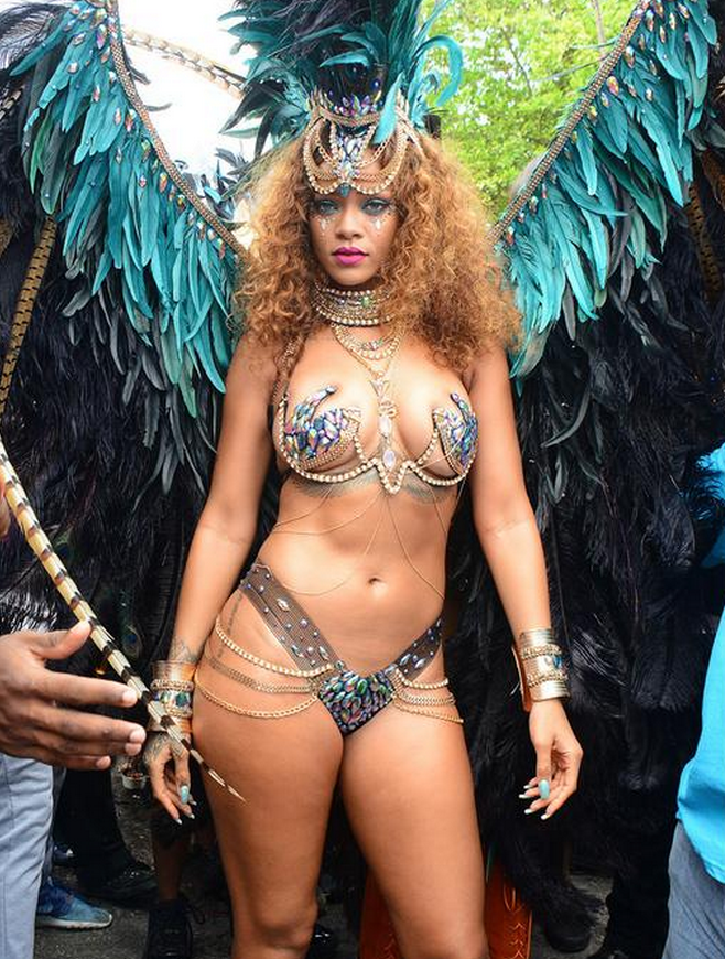 Rihanna Hits The Streets Of Barbados At The 2015 Cropover Festival