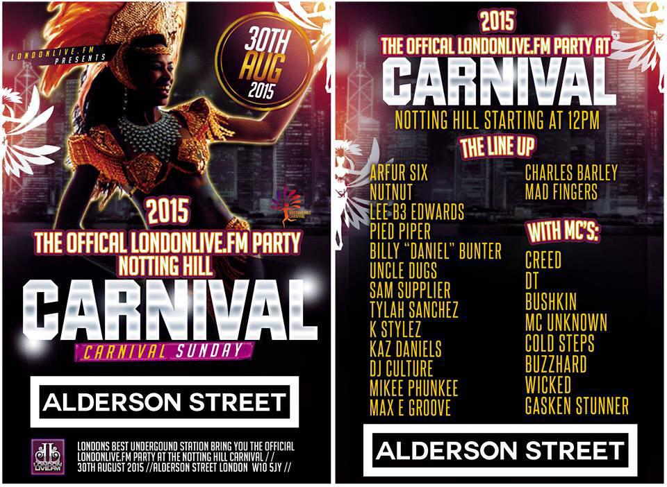 leenutnut's tweet image. THE OFFICIAL LONDON LIVE FM CARNIVAL LINE UP 🔊🔊🔊