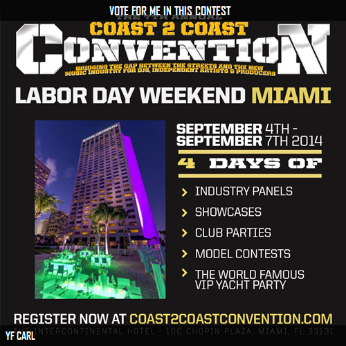 YF_CARL's tweet photo. Just voted for YF CARL to perform at #COAST 2 COAST CONVENTION 2015! http://t.co/nxJdXzhiCG #Coast2Coast http://t.co/jRmBNkDSwL