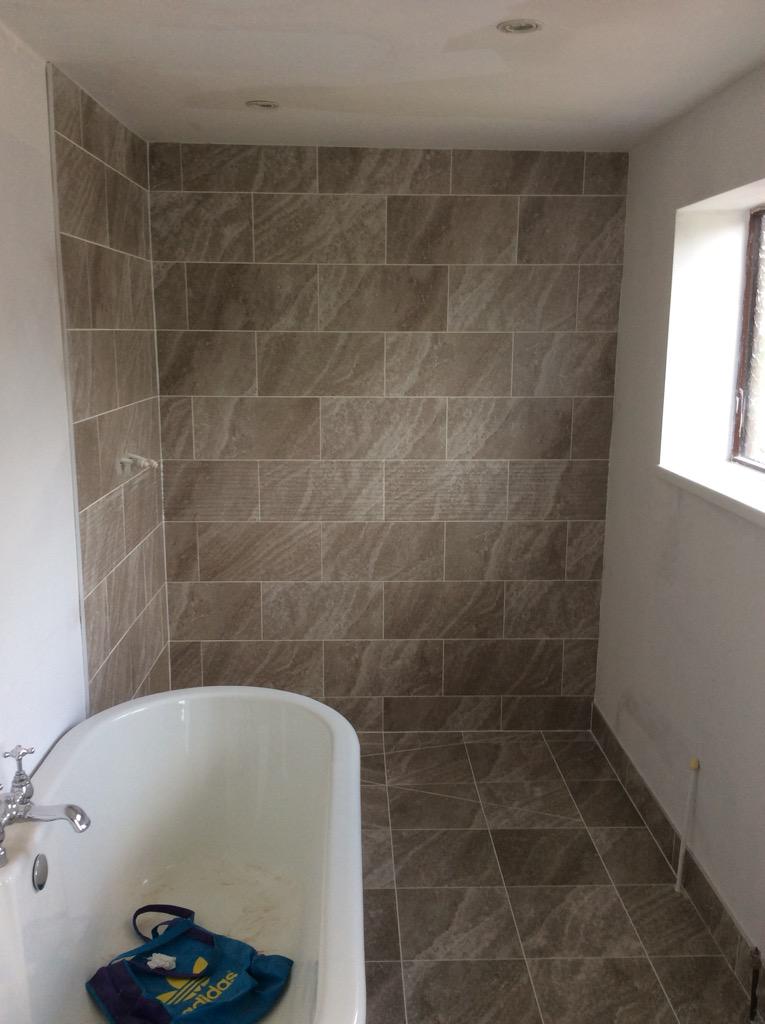 Ronstiling's tweet image. Shower room completed in prenton #tiling