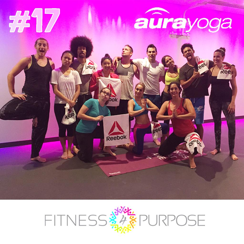 fitness4purpose's tweet photo. We "lifted shifted higher than the ceiling" w/ @AuraYogaLA. S/O to @Reebok for providing awesome yoga mats &amp; towels! http://t.co/fLiaQO8NJk