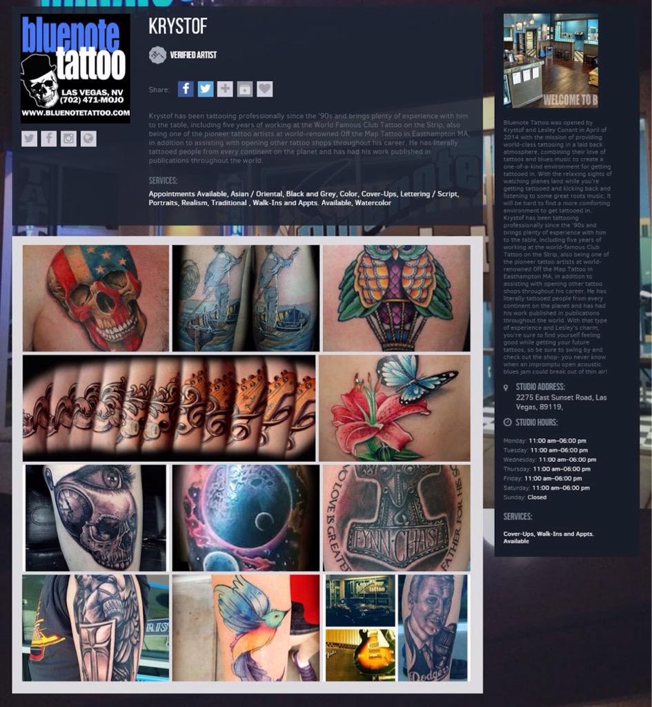 Check out <a href="/bluenotetattoo/">Bluenote Tattoo</a>'s completed savemyink.com artist profile artists@savemyink.com