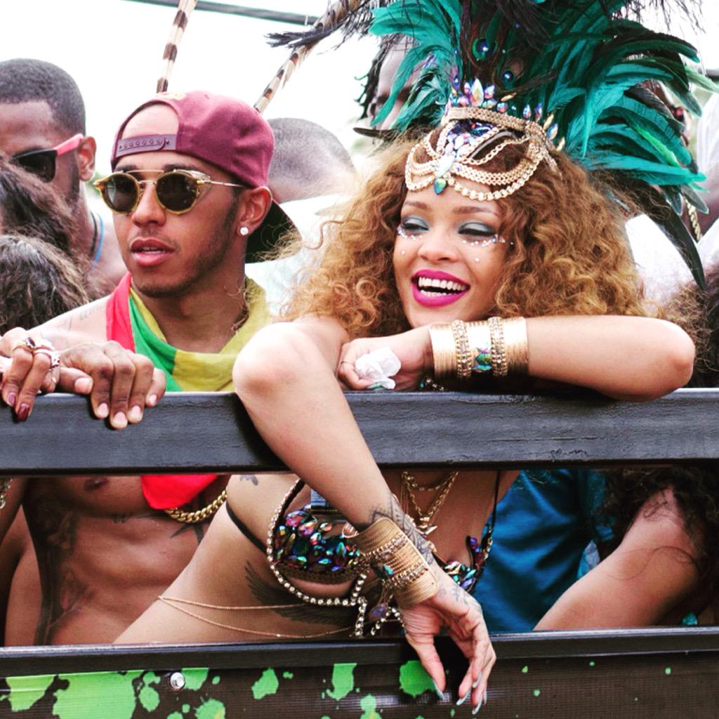 RihannaDaily's tweet photo. Rihanna with Formula 1 race driver Lewis Hamilton yesterday. #Barbados #CropOver 🔥 More at 📲 http://t.co/vqxliINZXo http://t.co/mEb2o2t1Yf