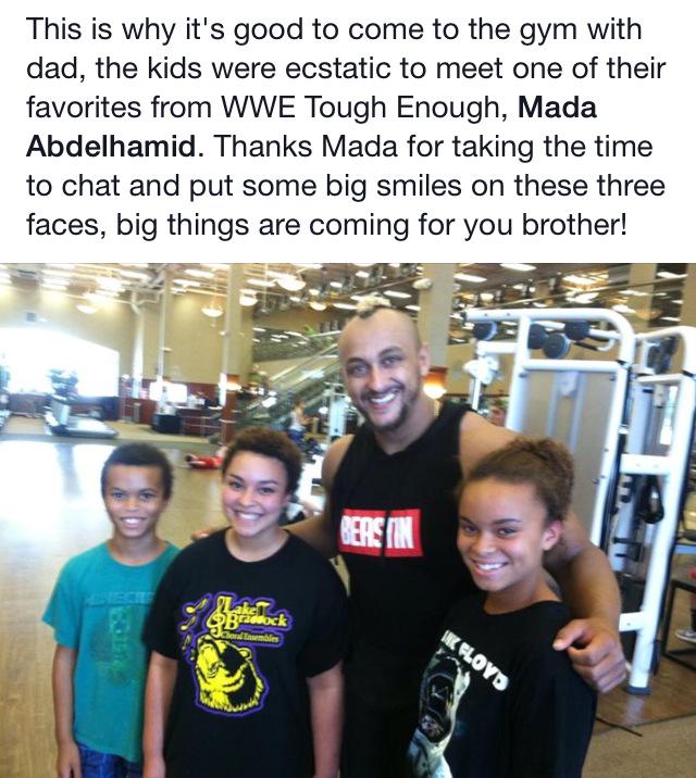 RealDealMada's tweet photo. Nothing better than making people smile! This is why I do this ππ #ForTheKids #WWE #smile #ToughEnough #Madavators http://t.co/WJ7loVLG8z