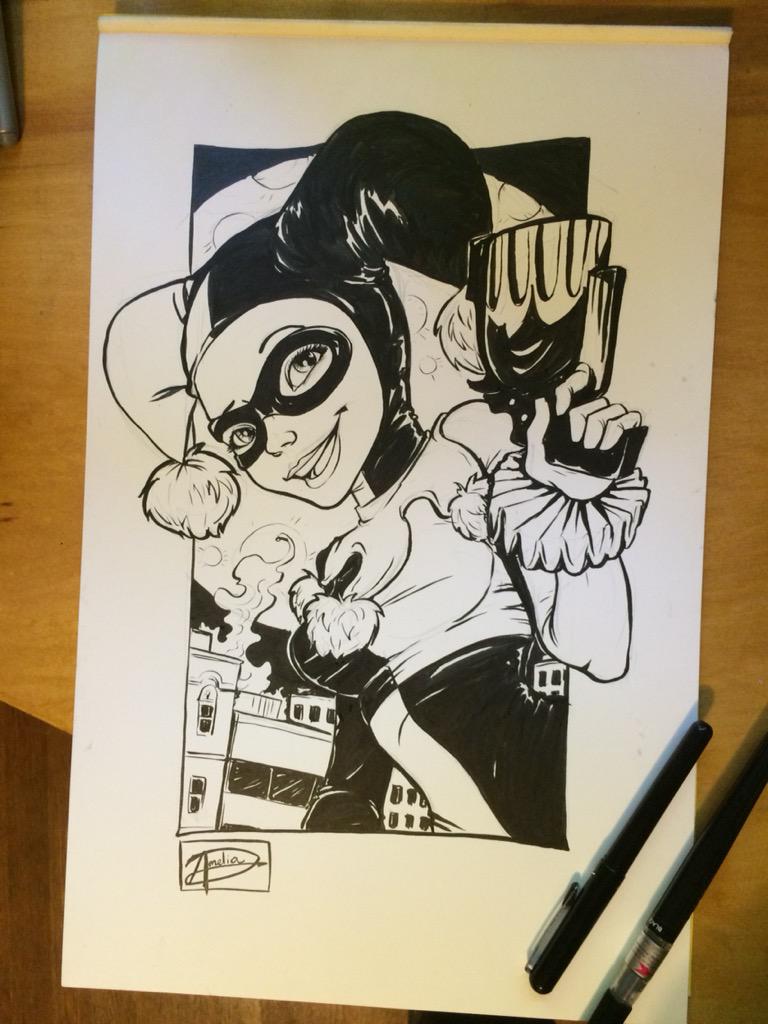 A picture that I finished last night #HarleyQuinn #Gotham