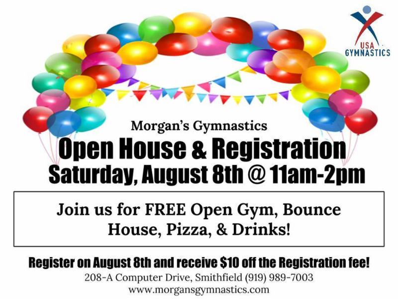 morgansgymnast's tweet photo. SAVE THE DATE...MORGAN'S GYMNASTICS OPEN HOUSE AND REGISTRATION EVENT THIS SATURDAY! http://t.co/fev5hDafyT http://t.co/WfvEGpz1QT