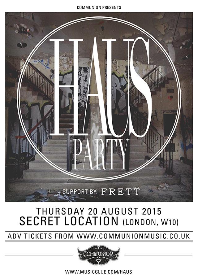 Supporting @HAUS_Band on 20th August at a secret venue. Stay tuned for details! 

Tickets: tickets.lnk.to/HausParty2