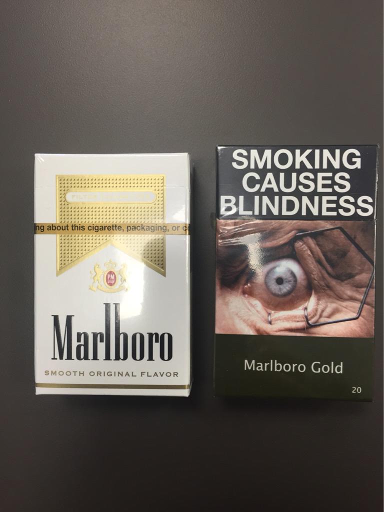 Marlboro Gold packs -- US vs Australia...can you spot a difference?