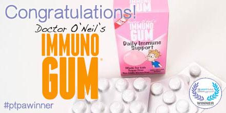 PTPA's tweet photo. Congratulations @ImmunoGum on your latest #ptpawinner, kids Bubble Gum Flavor! http://t.co/TrjZJopwuY http://t.co/aAQQmvQOMT