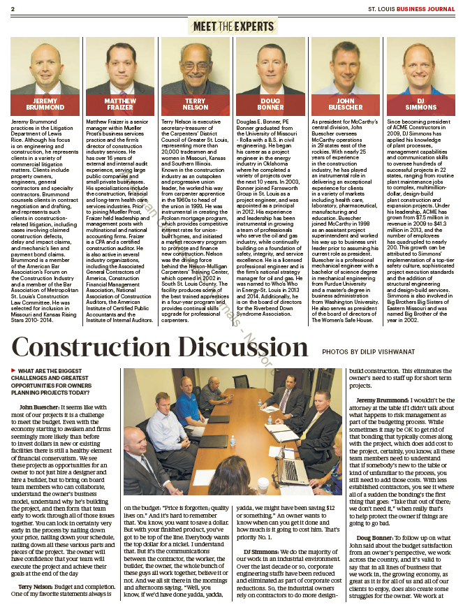 FarnsworthGrp's tweet photo. Congrats to Doug Bonner, who was in StL's Bus Journal's Table of Experts discussing opportunities in the industry! http://t.co/UNSkpAJKmg