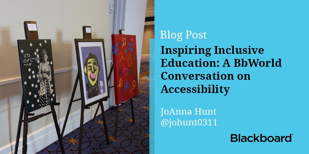Blackboard's tweet photo. On the blog: @johunt0311 shares our #BbWorld15 conversation about accessibility in #edu http://t.co/IH4V8dtrHM http://t.co/QMchjNfsFT
