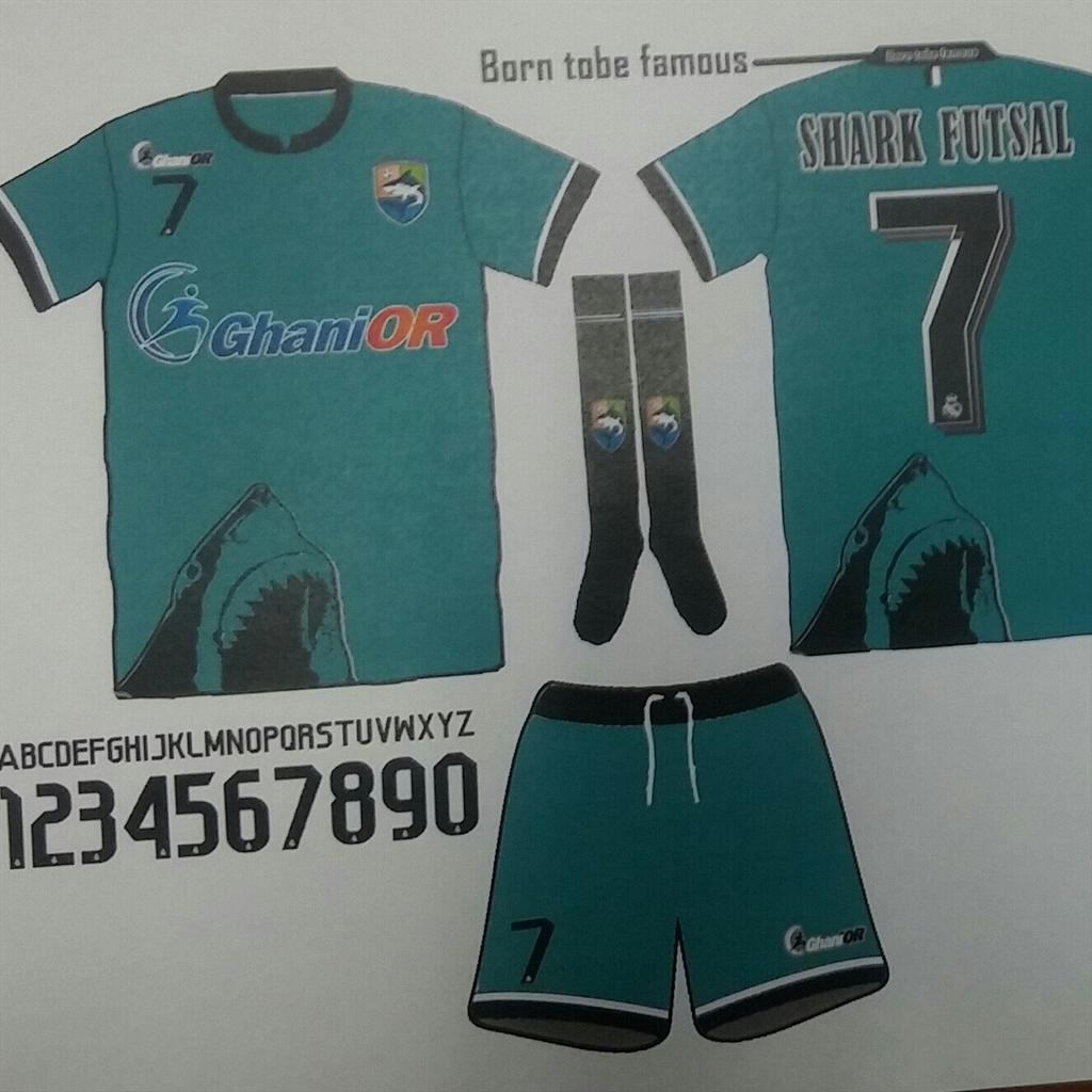 New Jersey Shark Futsal will be provide by @Ghanior_Sport  #away #blacktosca #jersey #ghaniorsport