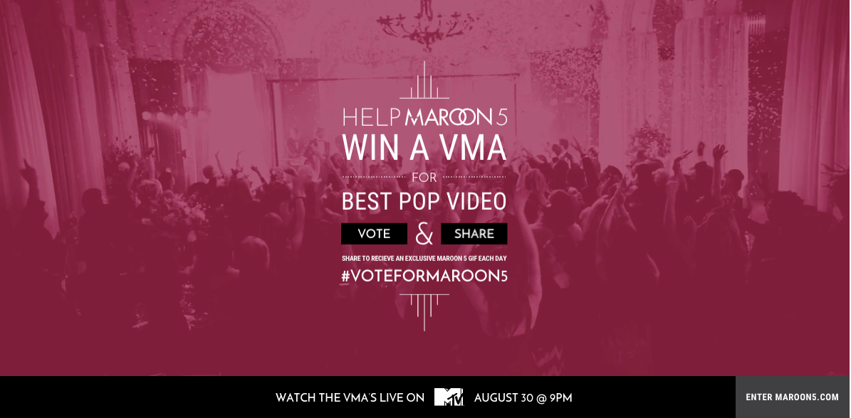 maroon5's tweet photo. #VOTEFORMAROON5 http://t.co/QKQsbHswtG http://t.co/Gqwa7e2gmF