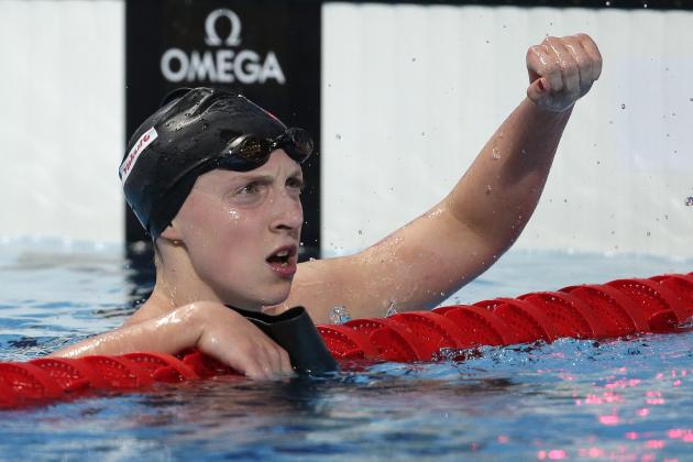 Katie Ledecky breaks her 1500m freestyle world record that she just set on ...