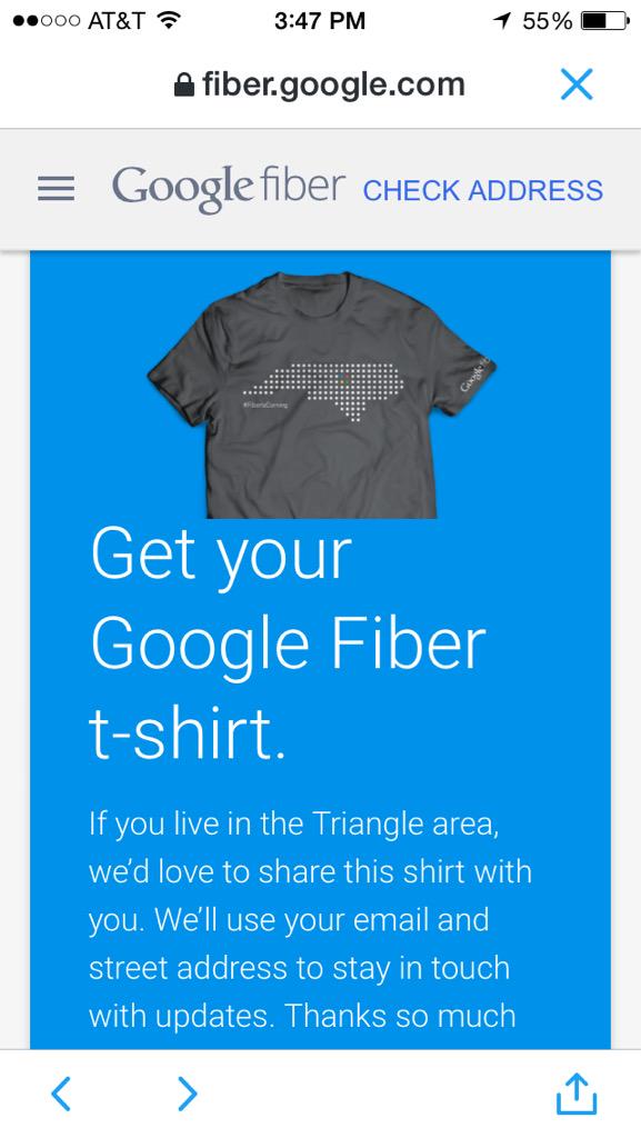 google fiber shirt
