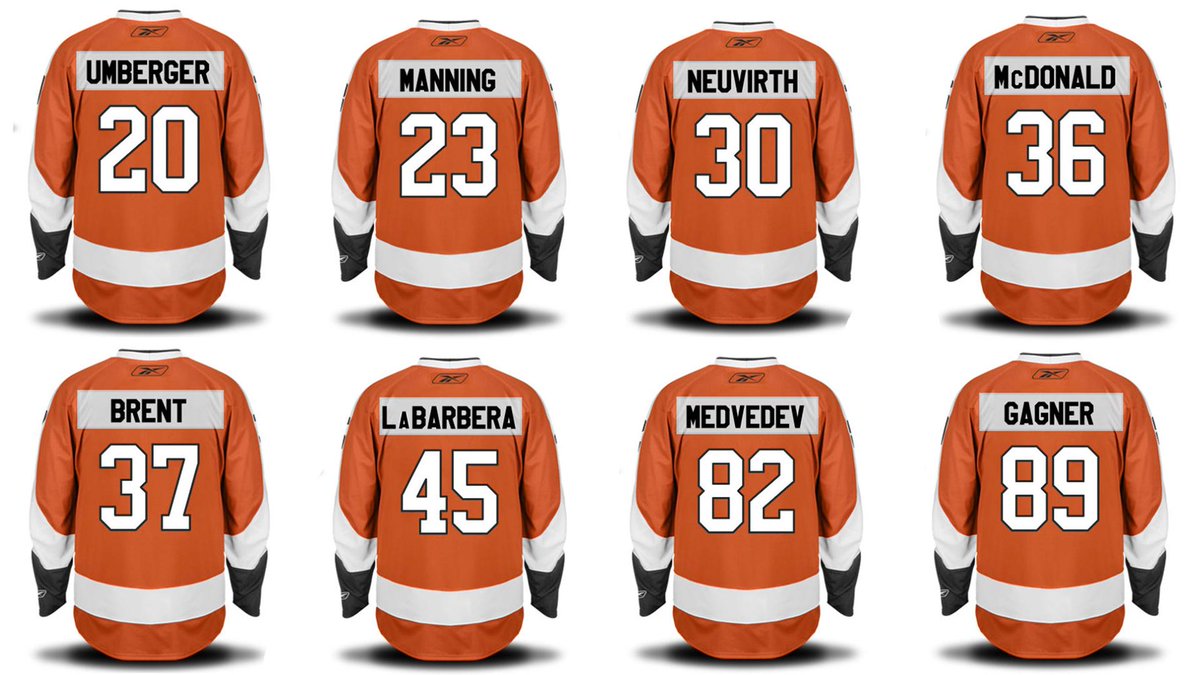 flyers jersey numbers