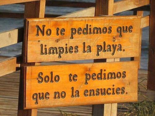 Ecogranjero's tweet image. &quot;No te pedimos que limpies la playa. Solo te pedimos que no la ensucies&quot;

Seamos más respetuosos con la naturaleza