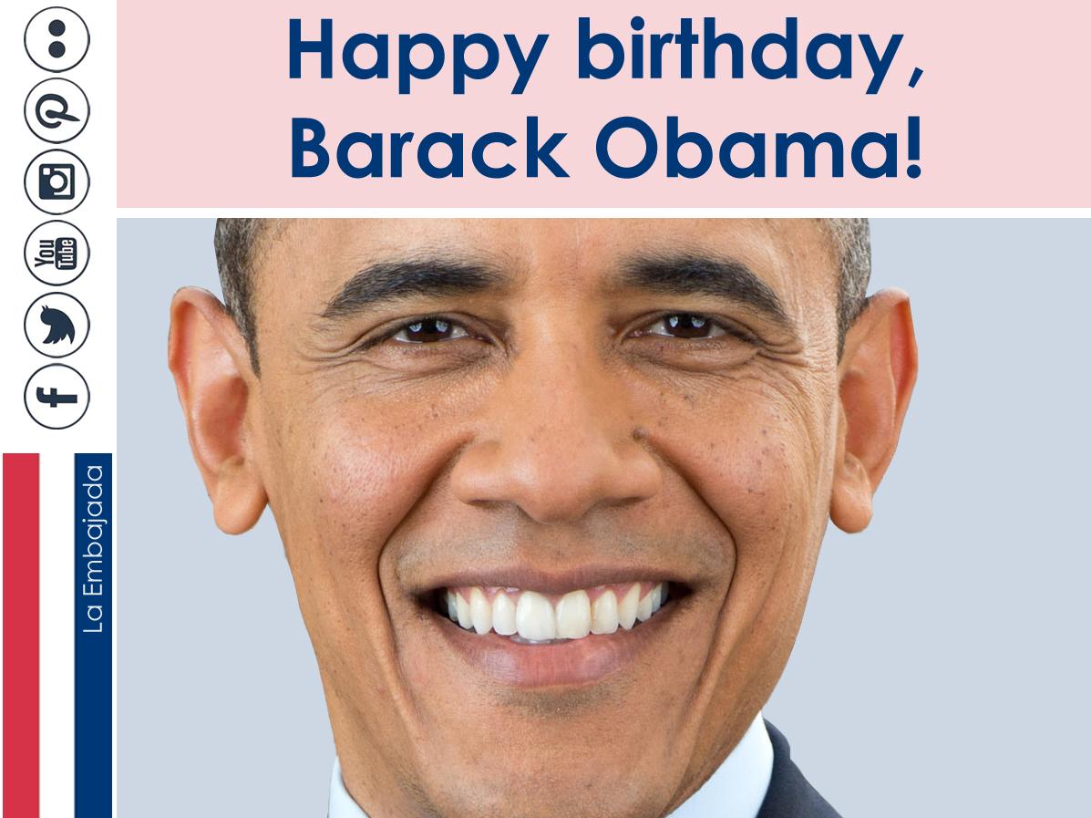 Happy birthday El Presidente Barack Obama hoy cumple 54 años. 