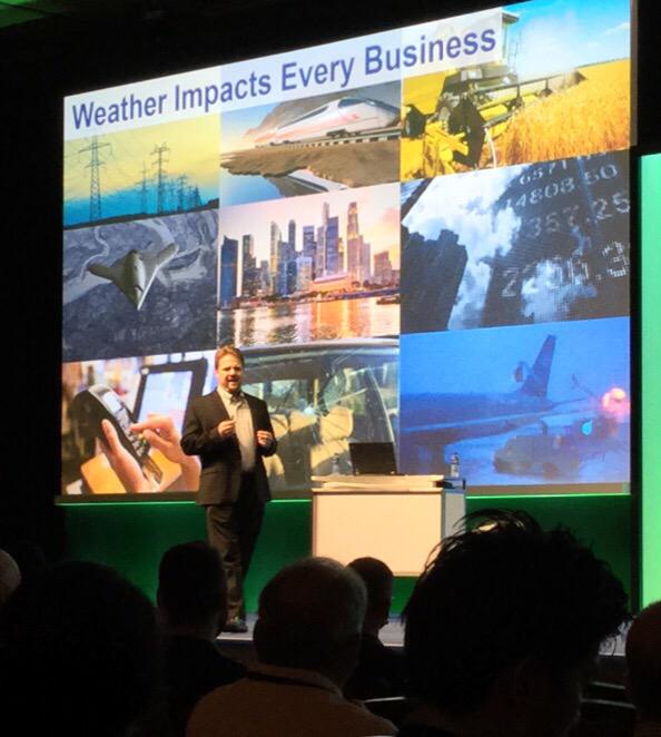 Ameya_Kamat's tweet photo. Geeked out hearing Andy Rich from @weatherchannel talk about impact of weather on business #IBMAnalyticsWin #BigData http://t.co/A5SqhXNPes