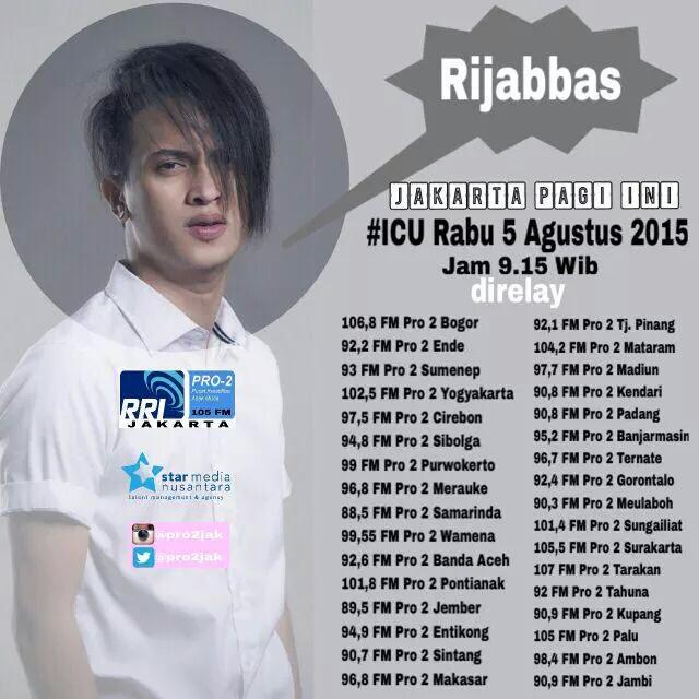 RRIPro2madiun's tweet photo. Today I.C.U bareng @Rijabbas_ 9.15 live @Pro2madiun n @Pro2Jak 

#RijabbasDiPro2
#RijabbasDiPro2
#RijabbasDiPro2 http://t.co/ieYwGdbsTW