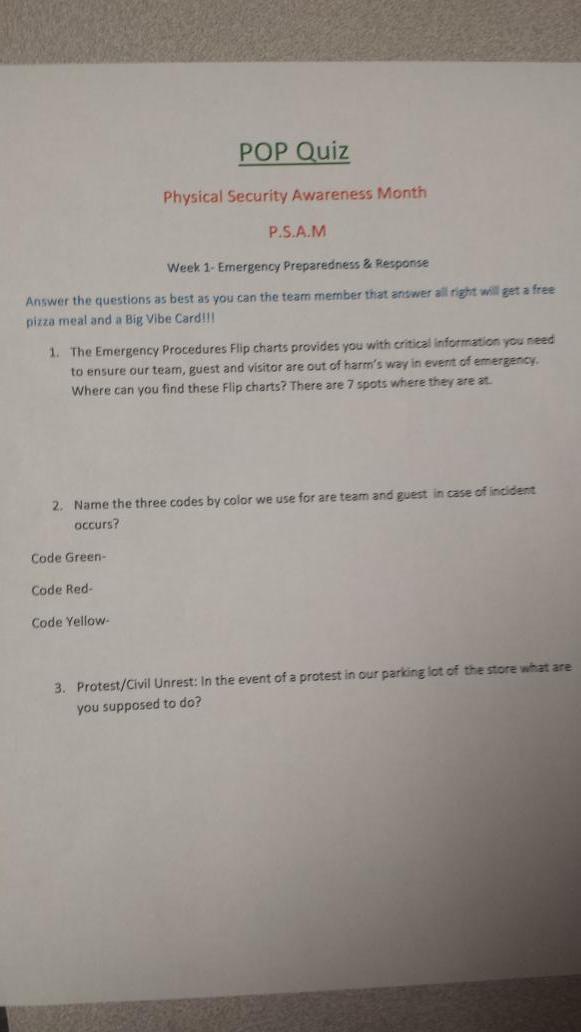 Pop quiz in break room T1812 week 1 #P.S.A.M @DaveCrowtherAP <a href="/ErinStecker/">Erin</a>