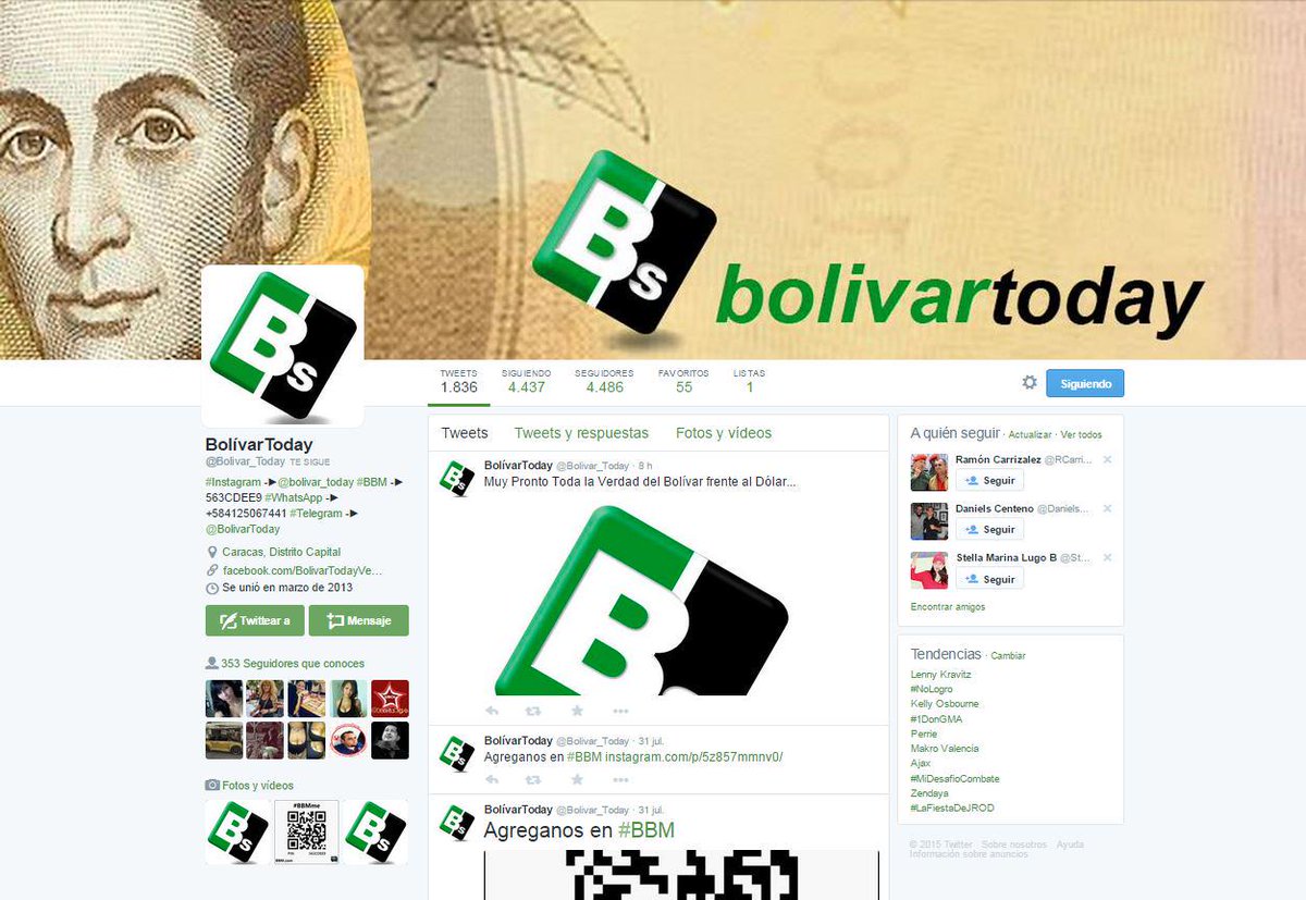 MrSingerPad's tweet photo. #Alerta #Venezuela #NoLogro #KellyOsbourne #1DonGMA #Dolar #Bolivar Sigue a -►@Bolivar_Today http://t.co/Uv4g0BohIE https://t.co/sRshwbx0jX