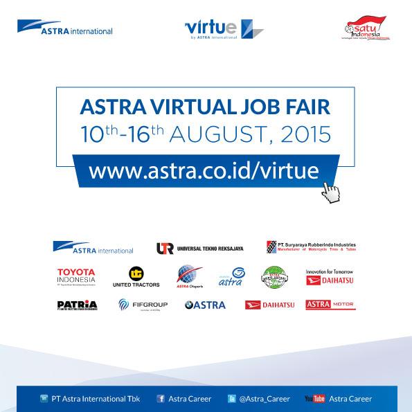 Astra_Career's tweet photo. Daftarkan dirimu secara online #AstraVirtue 10-16 Agustus 2015 di http://t.co/ISjxZGDqGl http://t.co/8WOF2MkvAj