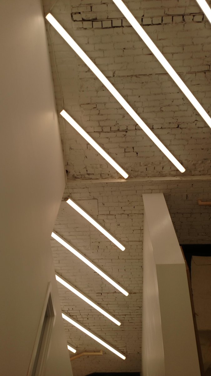 MattBergmannLEC's tweet photo. A unique take on lighting stairwells and areas between floors at our multiple story job in Minneapolis. http://t.co/l4devnyqWb