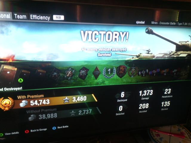 Dexterousj's tweet photo. @WoTXbox not a bad run in the type t34 defender and top gun http://t.co/L9D2l7T2Dq