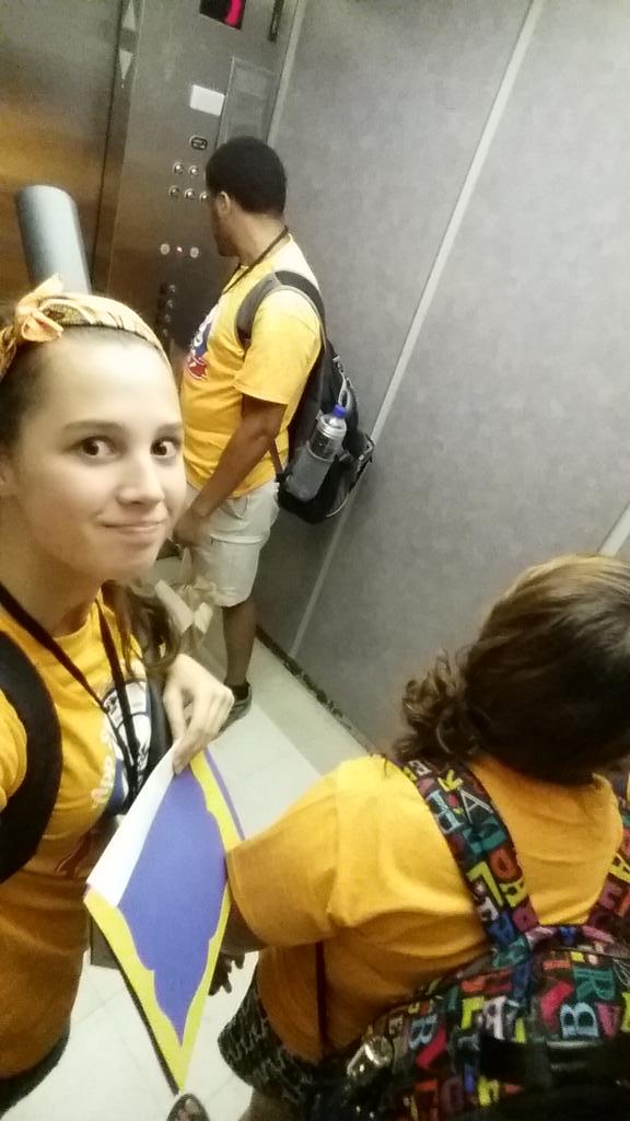 3mmaAugust's tweet photo. Stuck in a broken elevator with Mountaineer Hall #AppStateRAs http://t.co/T6GV9JGxBS