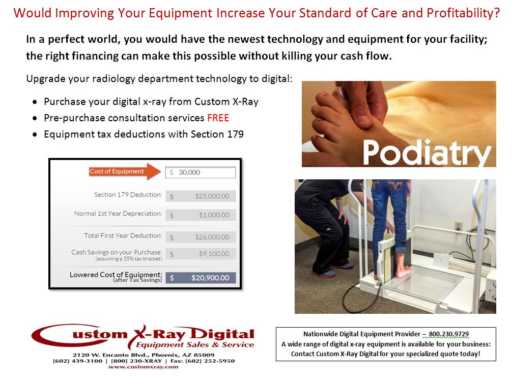 CustomXray's tweet image. Upgrade to digital: 
• Purchase x-ray equipment
• Pre-purchase consultation FREE
• Tax deductions with Section 179
