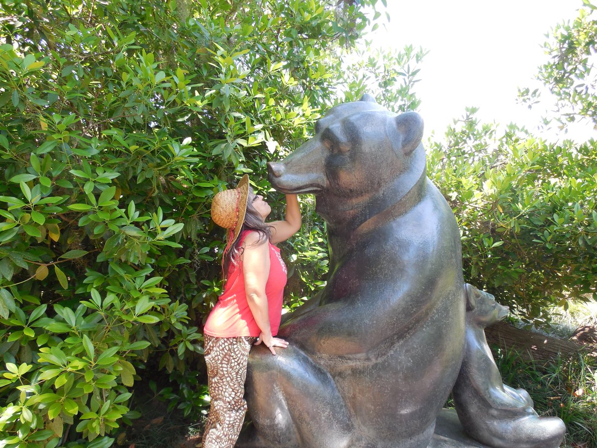 Hello Mr. Bear - Love me some #BrookgreenGardens #OutdoorSculptures #ArtfulGardens