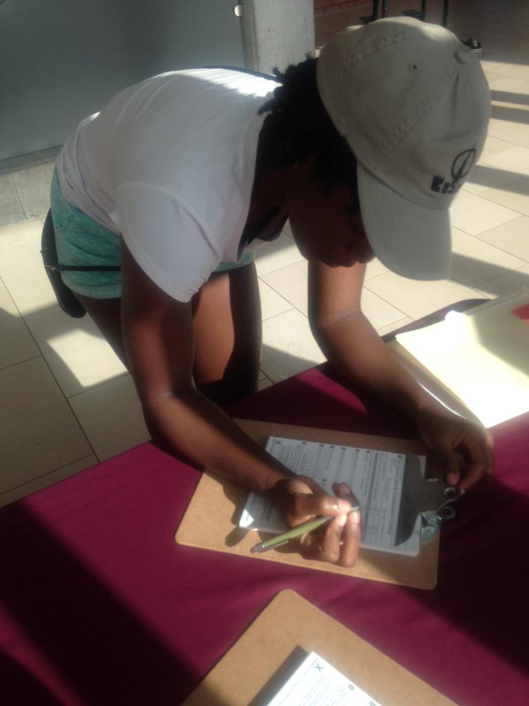 HouJustice's tweet photo. The HouJustice team is on site at the Sandra Bland Forum registering voters! #HouJustice http://t.co/9145DDJ6dH