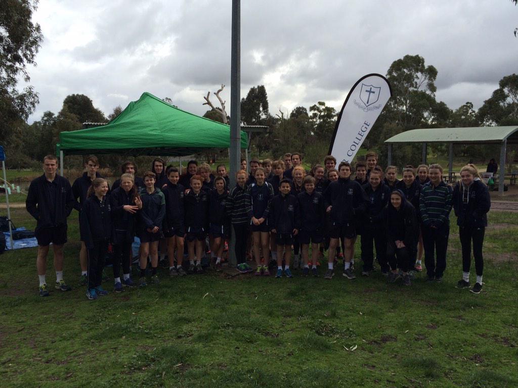 BraemarSport's tweet photo. ICCES Cross Country Bundoora Park. Braemar team ready to run. Thankfully the rain has stopped. http://t.co/0aTih7bLab