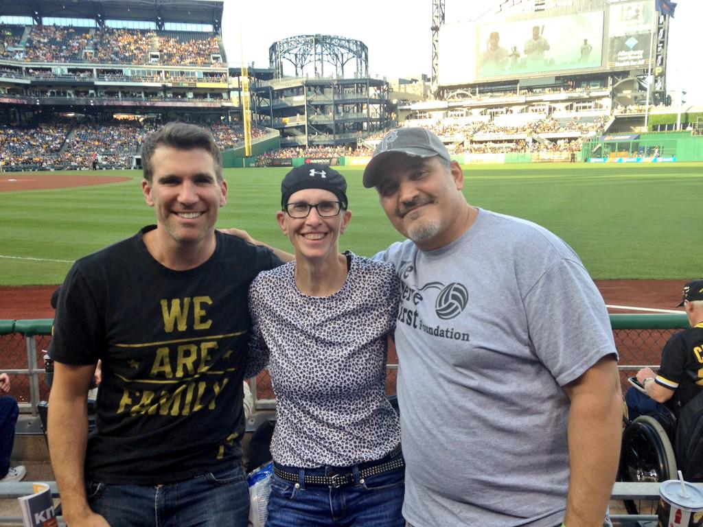 ABC7Jory's tweet photo. Excited for a night of Bucco baseball with my great friends @team4toy and @TimToy63! http://t.co/IX6LLrKBYW