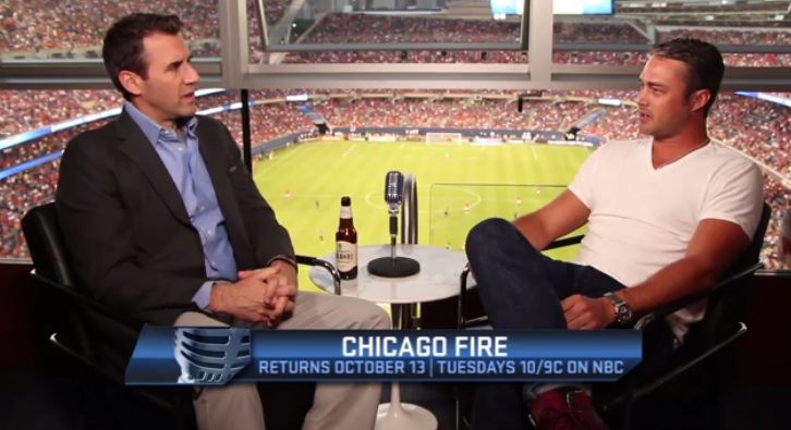 NBCOneChicago's tweet image. .@TaylorKinney111 talks sports, filming #ChicagoFire and much more: bit.ly/1eRrenI