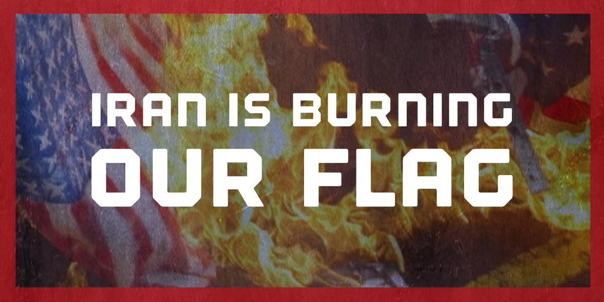 SecureAmerica's tweet image. RT to tell @Sen_JoeManchin they are burning our flag in the streets – we should not make a deal with Iran