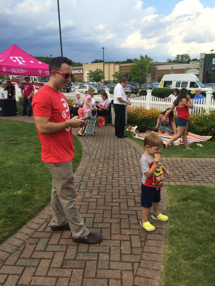 STL Jay waiting in line to show the kiddos how bowling is done at NNO in Smithfield!! # d428 @jen_briggs23 <a href="/JayYezzi/">Jay Yezzi</a>