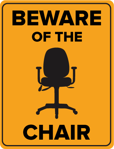 KathM84's tweet photo. "Beware of the chair" - a great visual as we consider agile learning spaces #agilelearningspaces https://t.co/y1IV80onBd