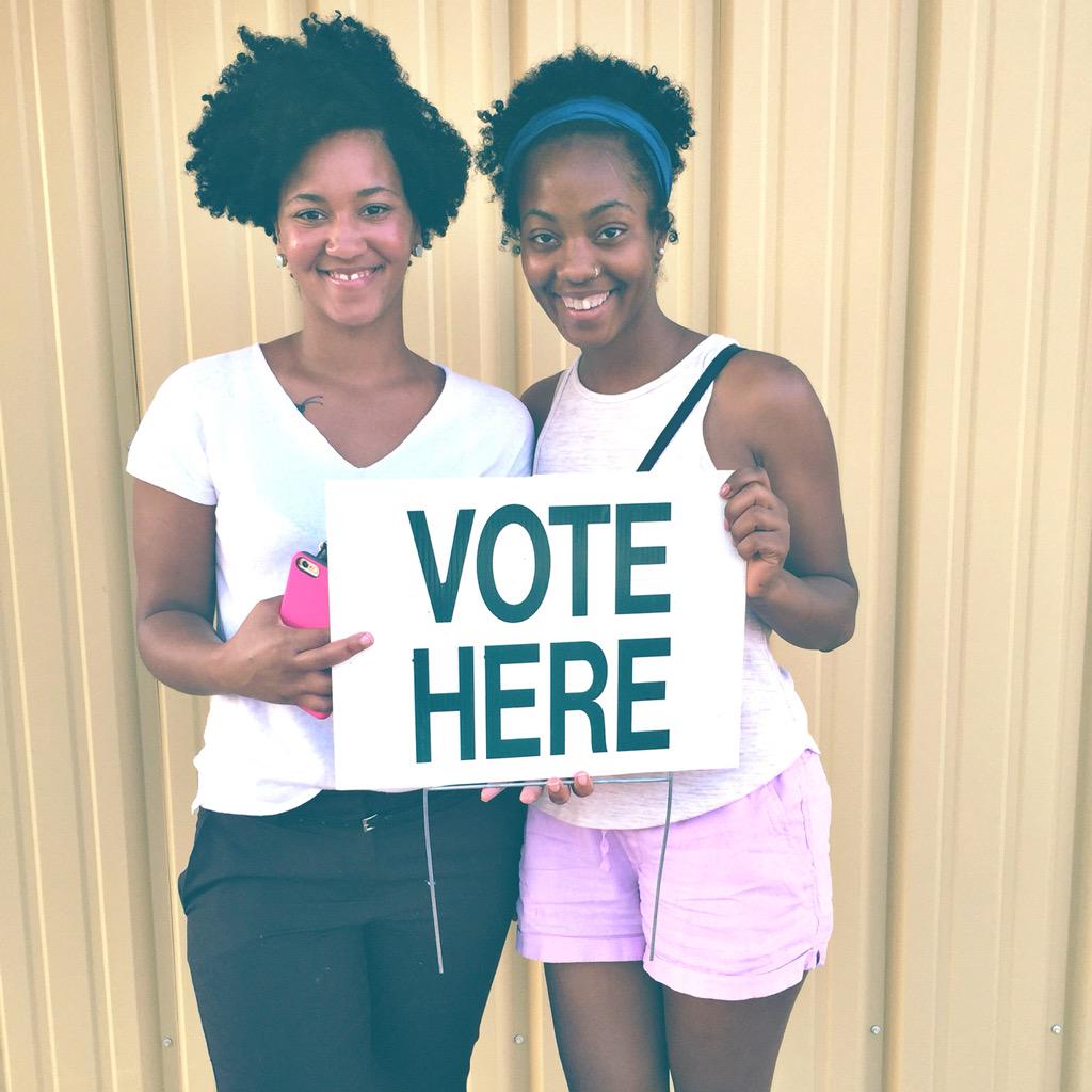 drizzy_dia's tweet photo. Crusty but we voted! Lol! http://t.co/E3mMLVceq9