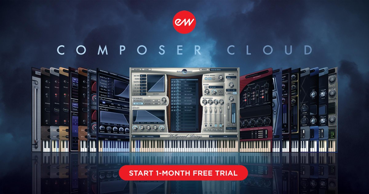 EastWestSounds's tweet image. START YOUR FREE TRIAL! #ComposerCloud gives you access to over 9,000 virtual instruments: composercloud.net