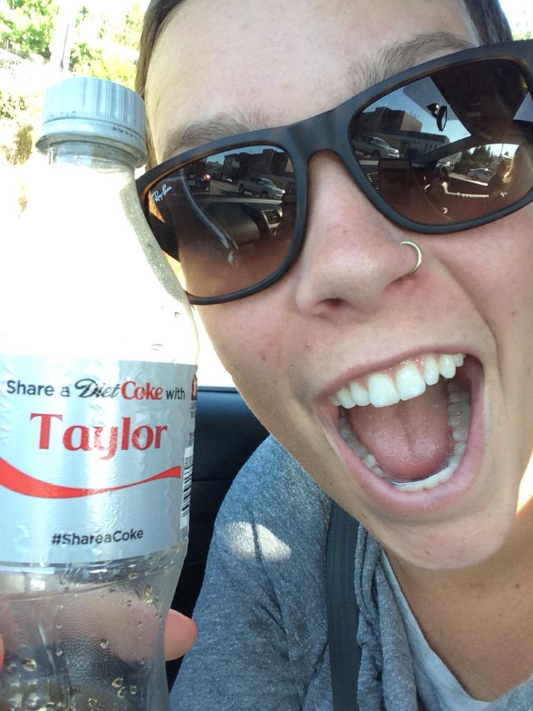 ramahwalker's tweet photo. Hey Taylor!!! #SharewithTaylor #sweepstakes #shareACoke #dietcoke #kickcancersass @DietCoke http://t.co/lBZaM9ojN2