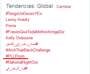 PLLBigSecrets's tweet image. #PLLProm is trending worldwide! There' only TEN minutes left of this episode